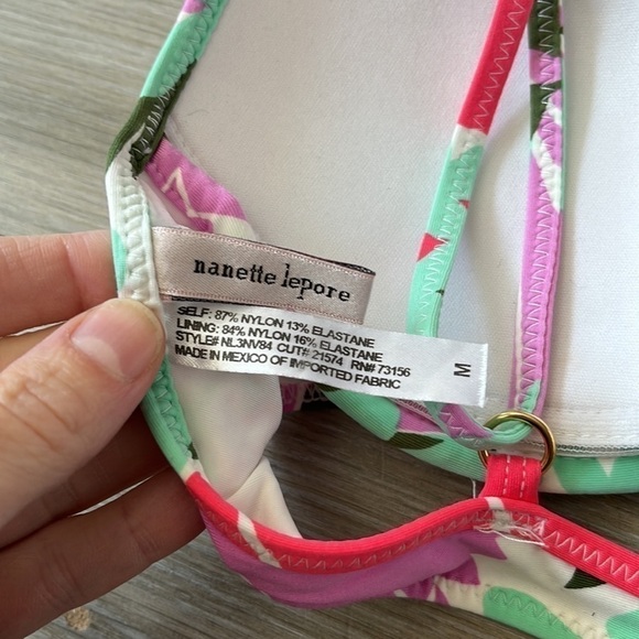 MAAJI & NANETTE LEPORE Mix and Match Floral Print Bikini Reversible Bottom M - Picture 5 of 11